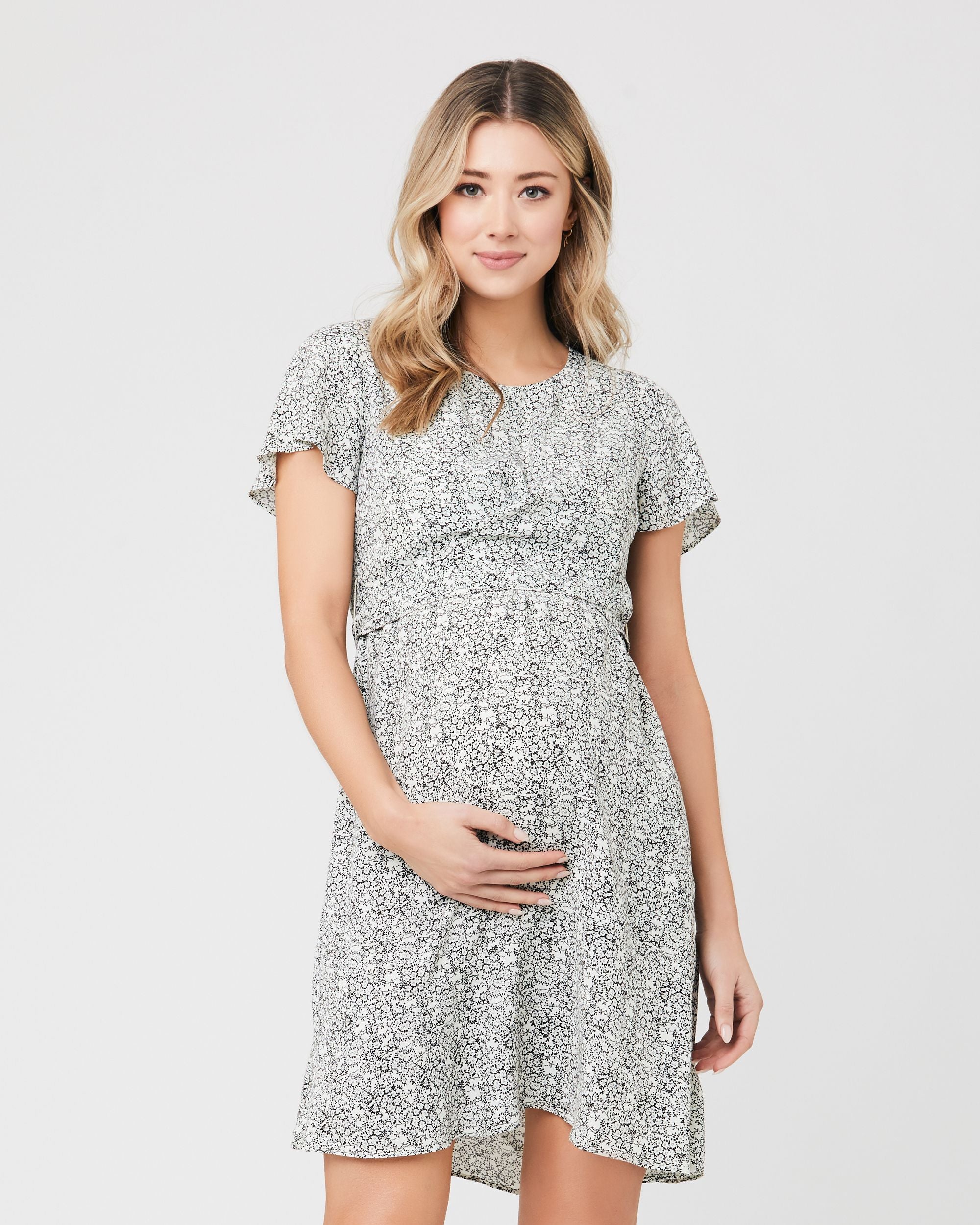 CLEARANCE! Amelie Short Sleeve Maternity & Nursing Dress