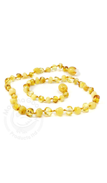 Momma Goose Baltic Amber Baroque Teething Necklace