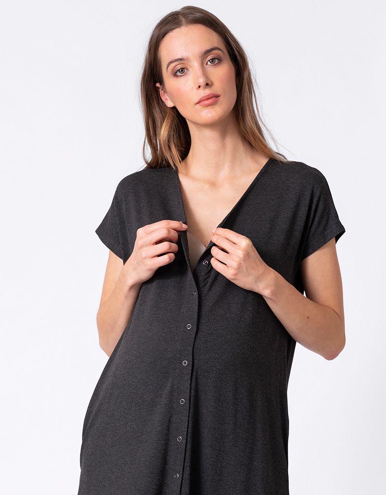 Organic Cotton Knit Birthing Gown