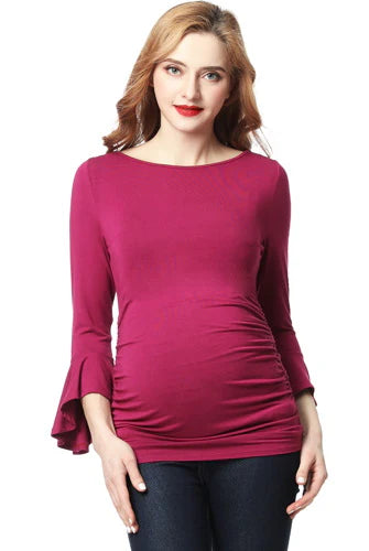 Andrea Flared Cuff Maternity Top by Kimi & Kai