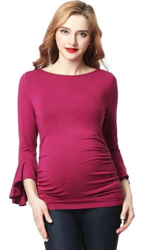 Andrea Flared Cuff Maternity Top by Kimi & Kai