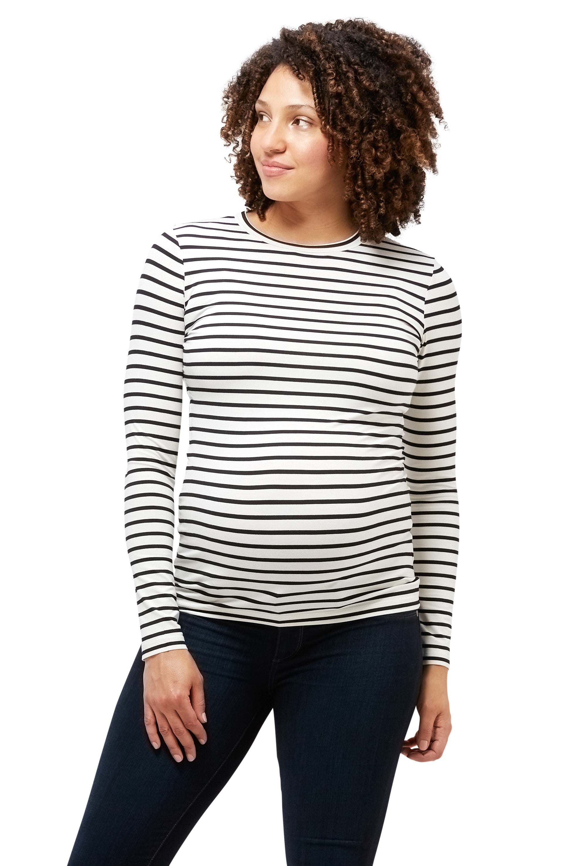 Liv Striped Tee by NOM Maternity