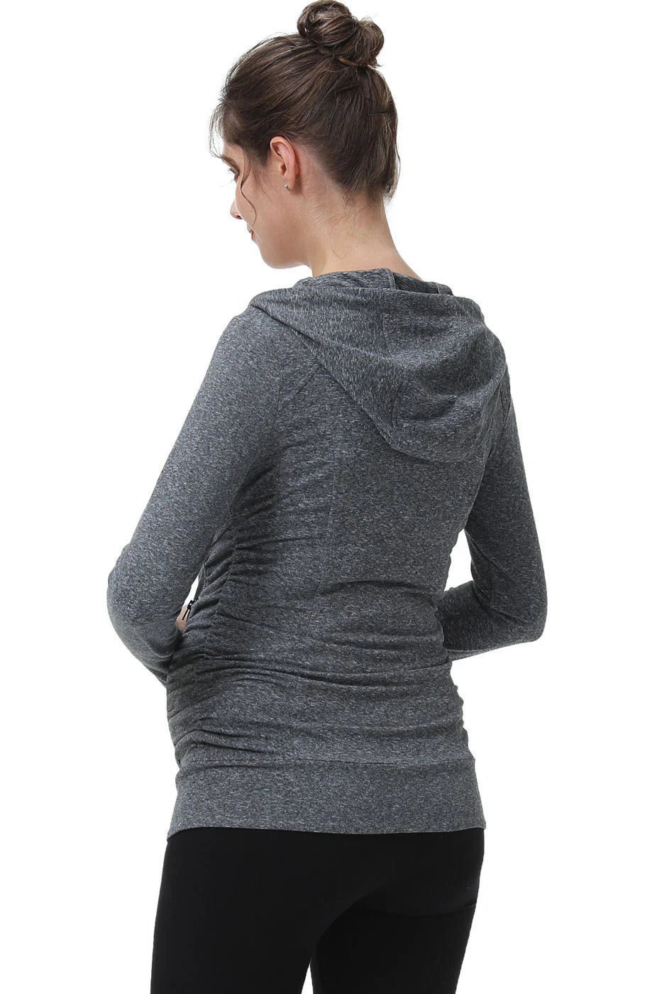 Maternity Ruched Performance Jacket Hoodie