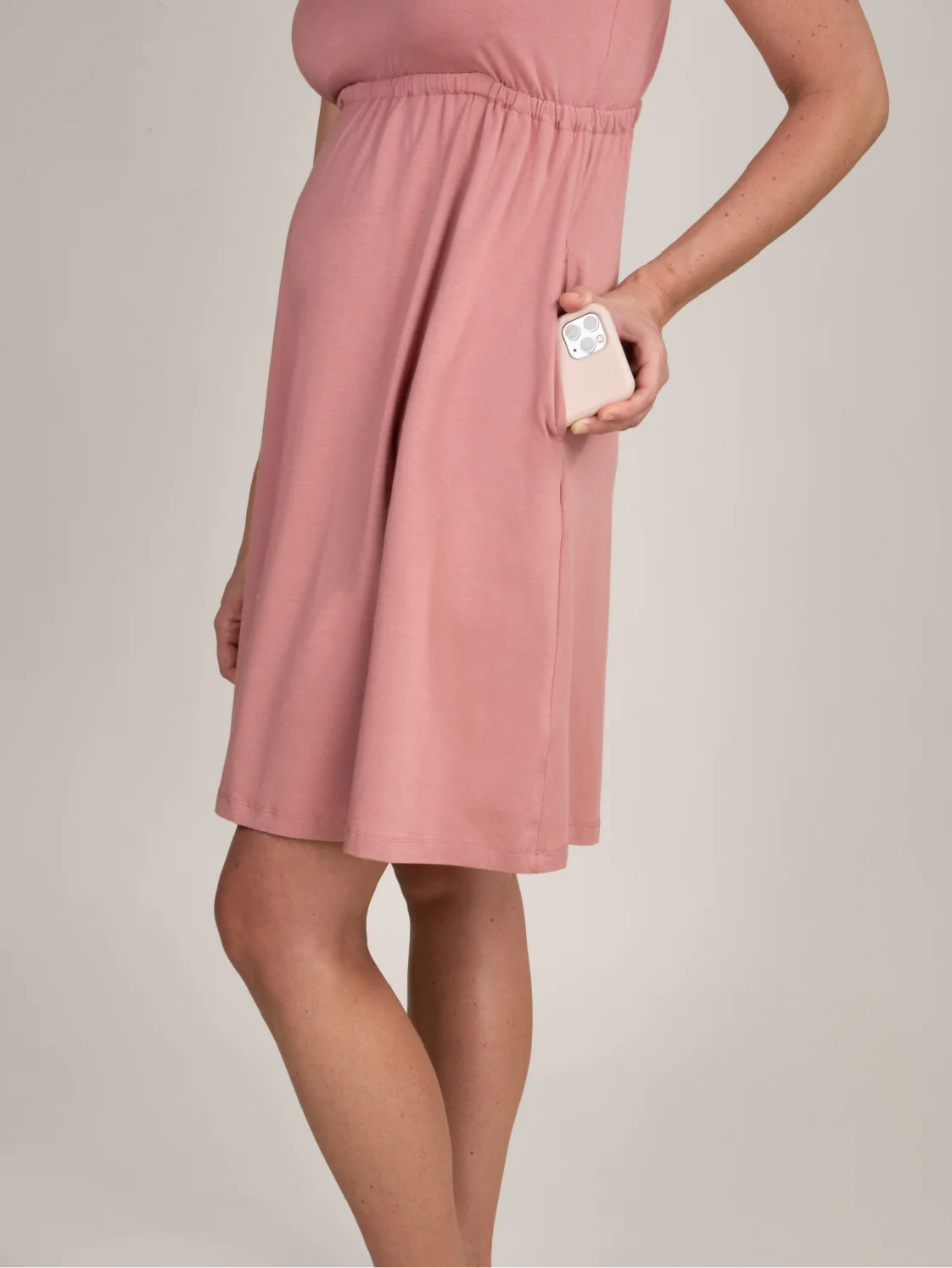 Nursing Sleep Dress in Rose Clay