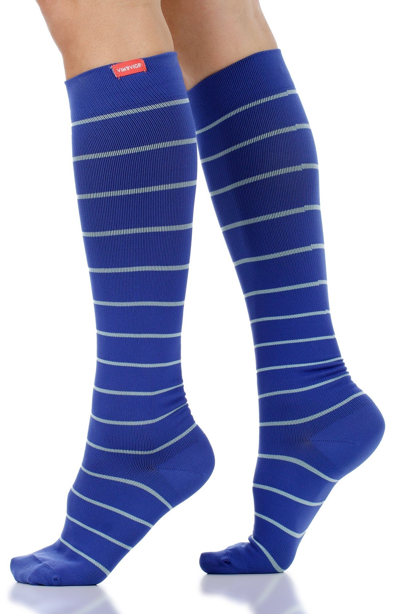 Nylon Cobalt & Light Blue 15-20 mmHg Compression Socks – Special Addition
