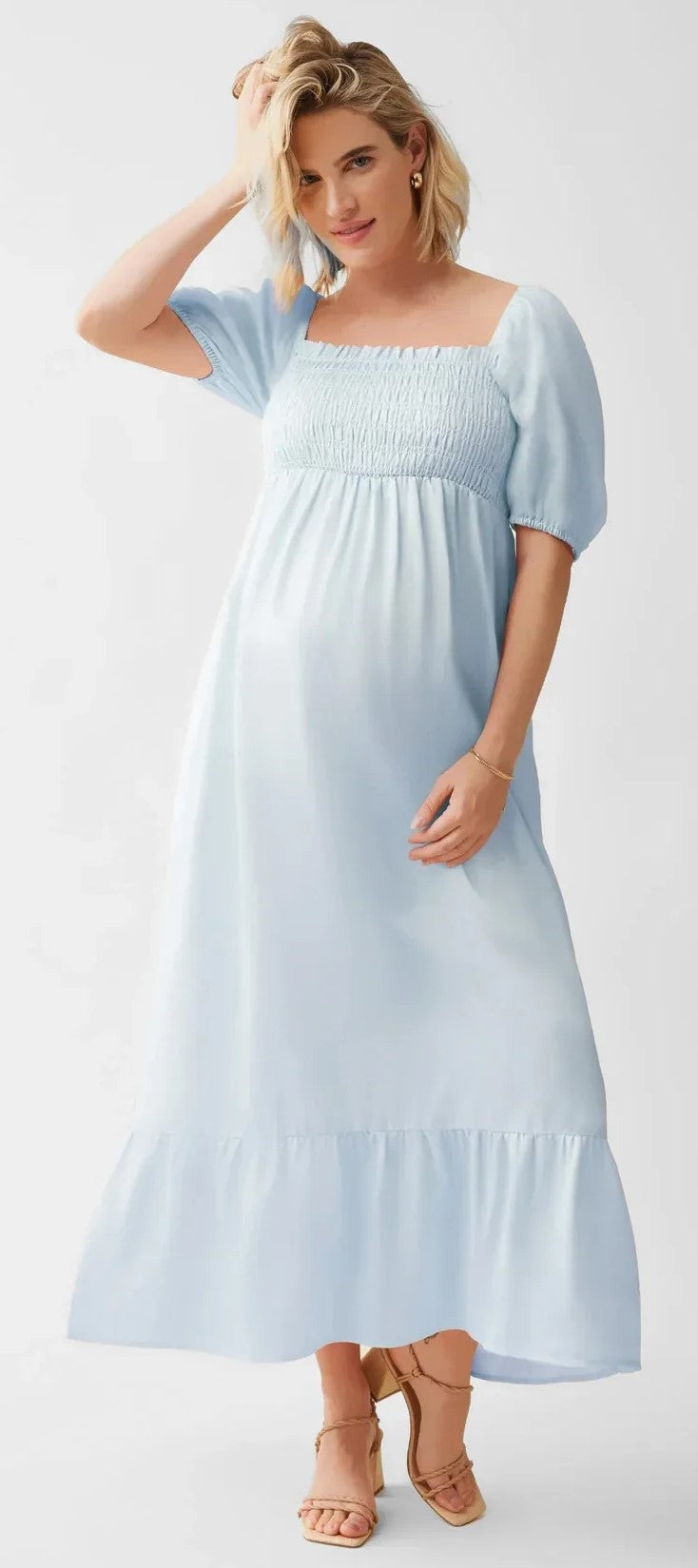 baby shower dresses blue The Baby Shower Maxi Dress in Blue – Special Addition