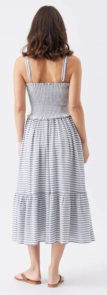 Ripe Maternity Women's Sofia Stripe Dress - Blue - Size M