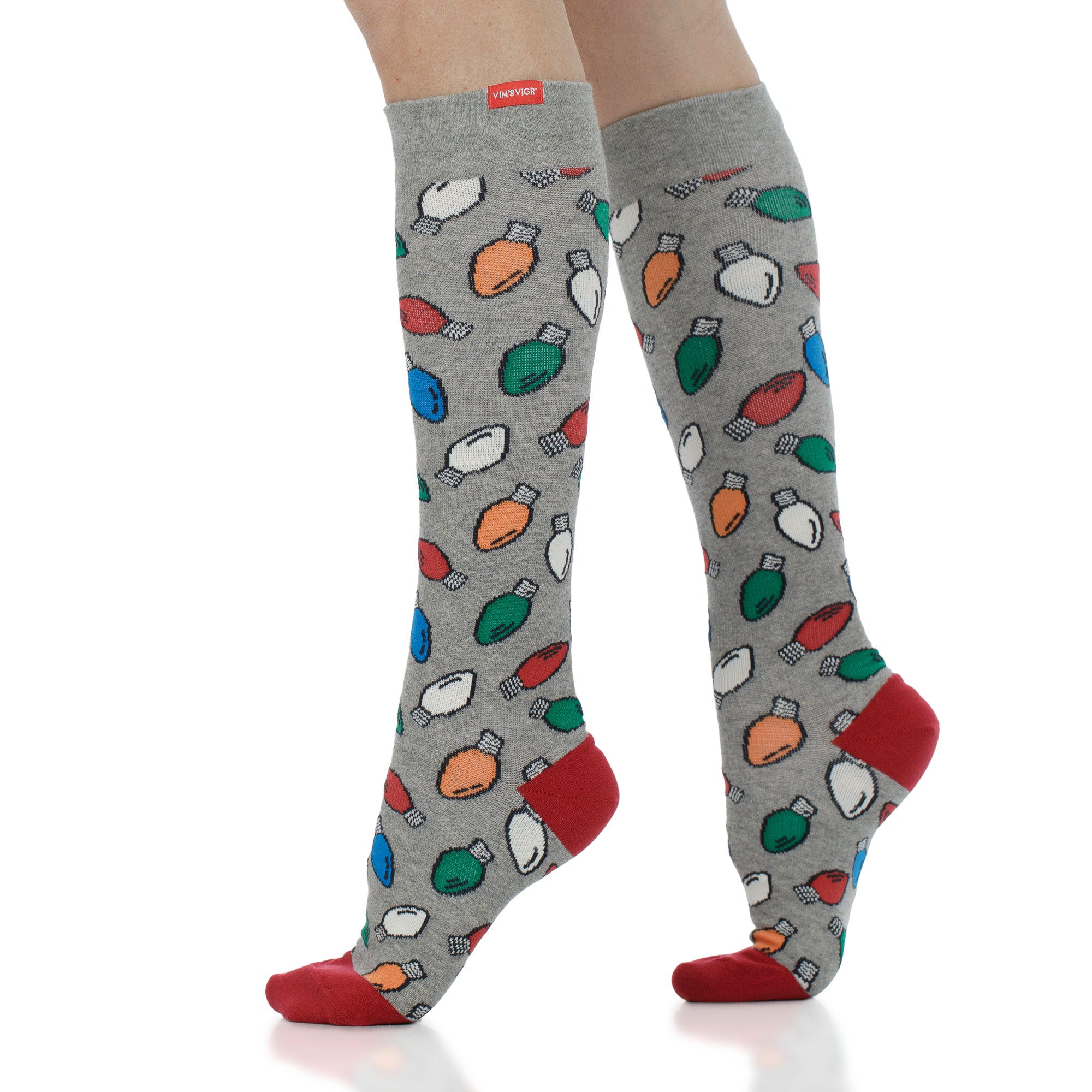 Cotton 15-20 mmHg Vintage Lights Compression Socks by Vim & Vigr