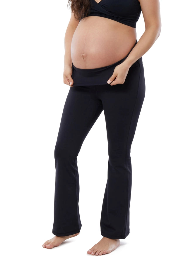 Maternity Yoga Pants with Foldover Waist