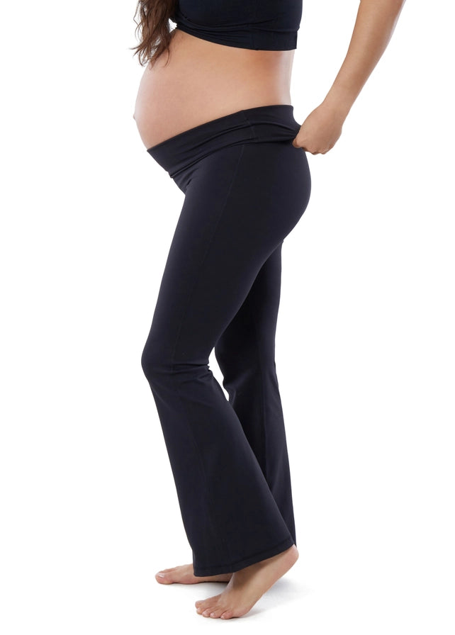 Maternity Yoga Pants with Foldover Waist