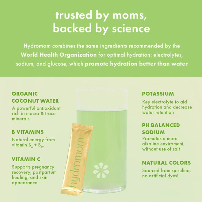 Hydromom Superfood Electrolyte Blue Raspberry Lemonade Drink Mix