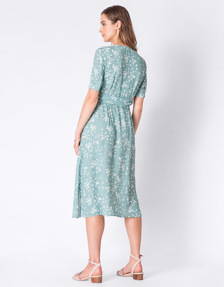 Sage Floral Sanna Maternity & Nursing Wrap Dress Special Addition Sage Floral Sanna Maternity & Nursing Wrap Dress Special Addition