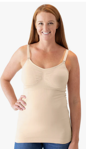 Kindred Bravely Sublime Hands Free Pumping Bra  Patented All-in-One  Pumping & Nursing Bra with EasyClip Regular Large Beige